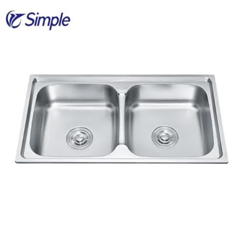 Double Stainless Kitchen Sink 780*430*200 Modern Style Double Basin Sink